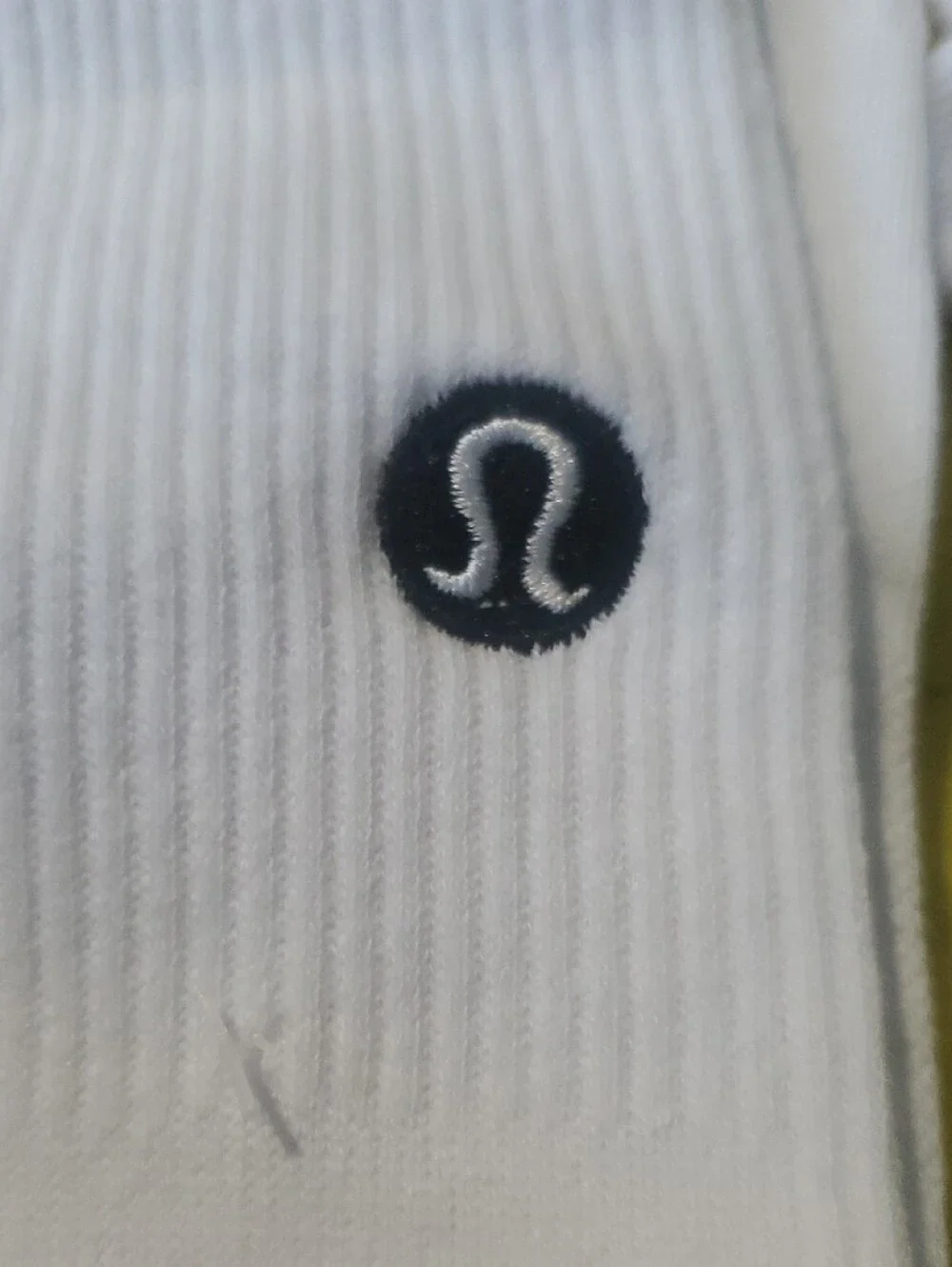 lululemon athletica Women’s White Crew Socks 2 Pairs -Green And Black Accents
